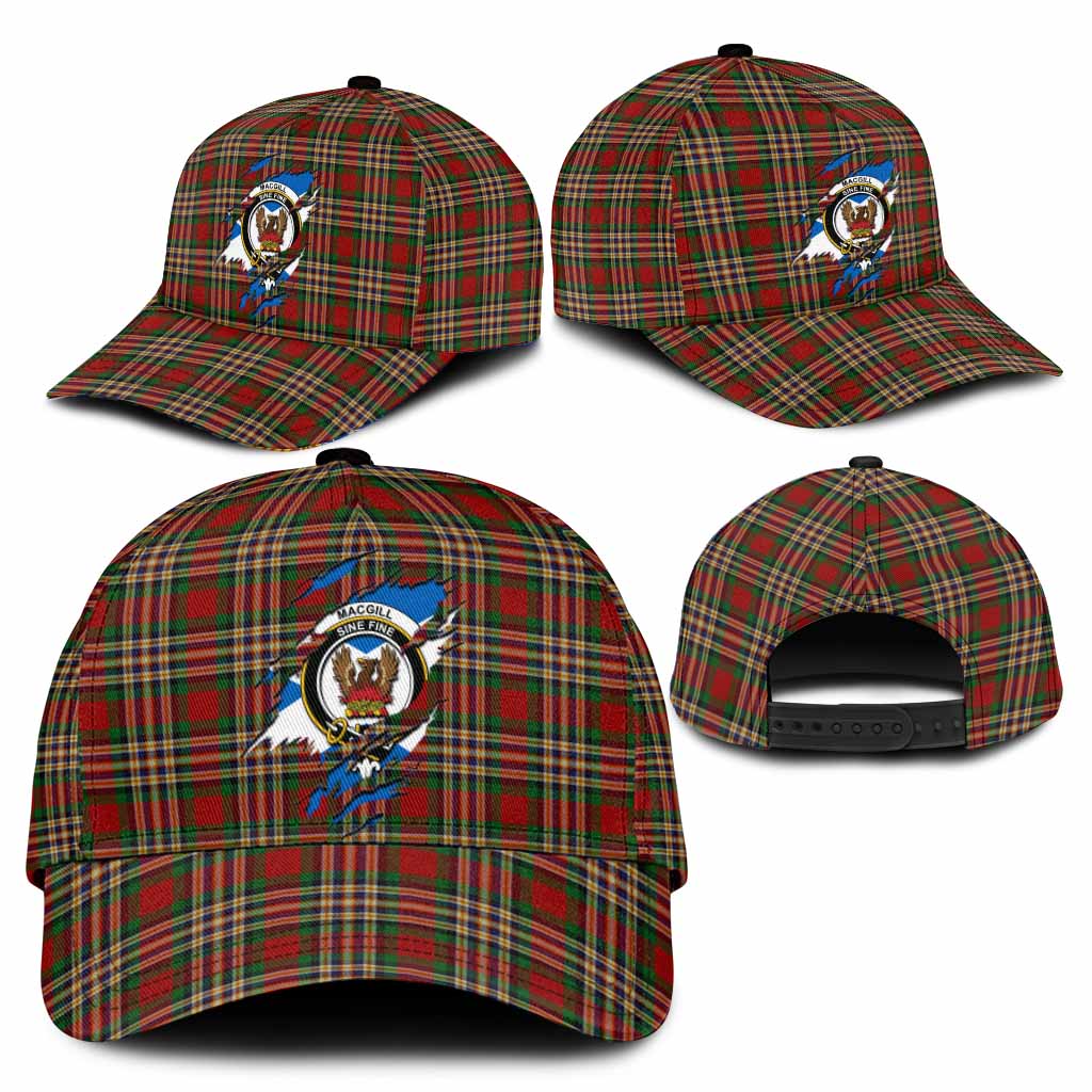 MacGill (MakGill) Tartan Classic Cap with Family Crest In Me Style