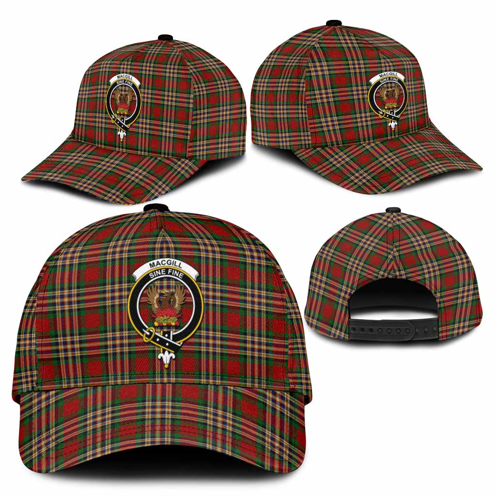 MacGill (MakGill) Tartan Classic Cap with Family Crest