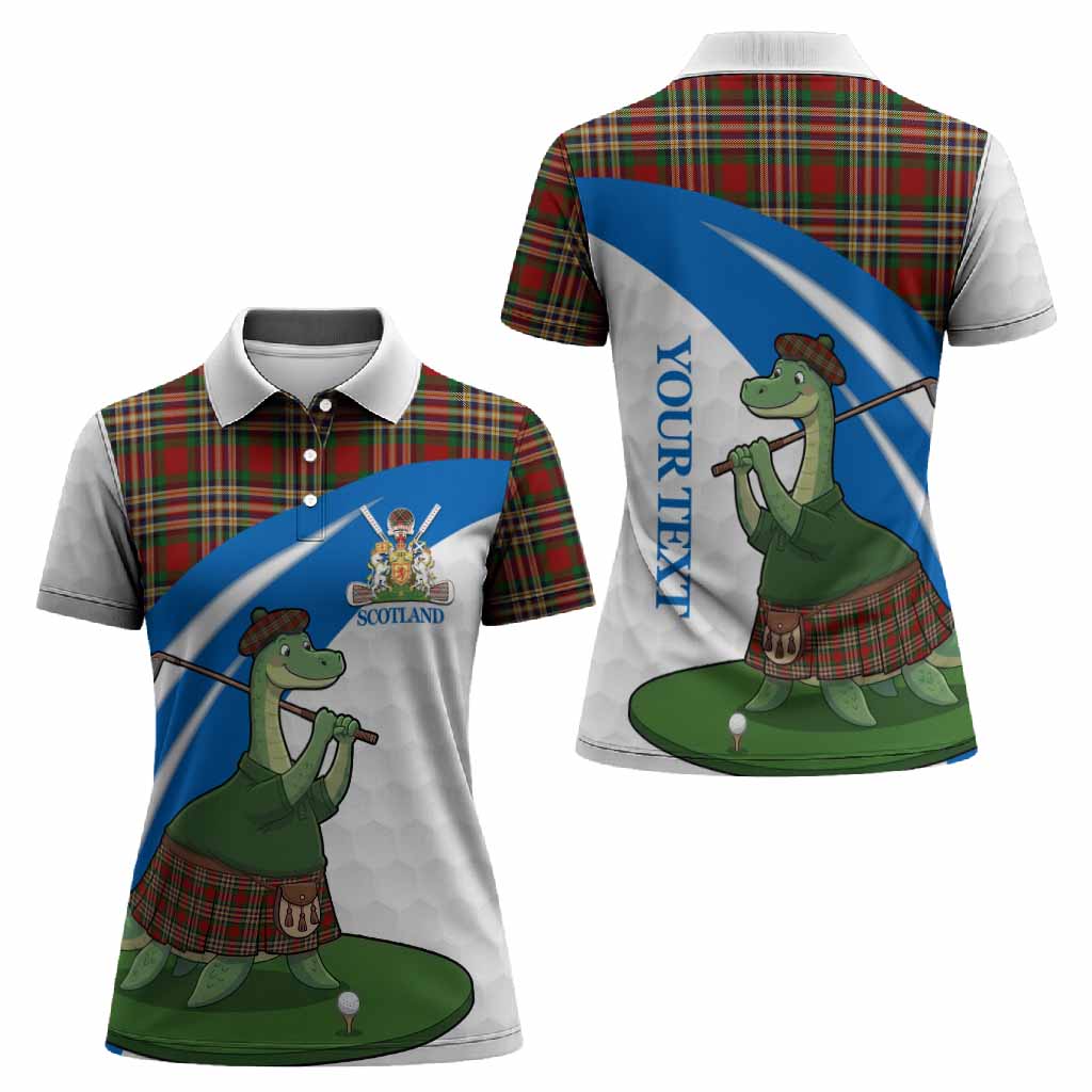 MacGill (MakGill) Tartan Crest Golf Nessie Women Polo Shirt Loch Ness Monster Sporty Style