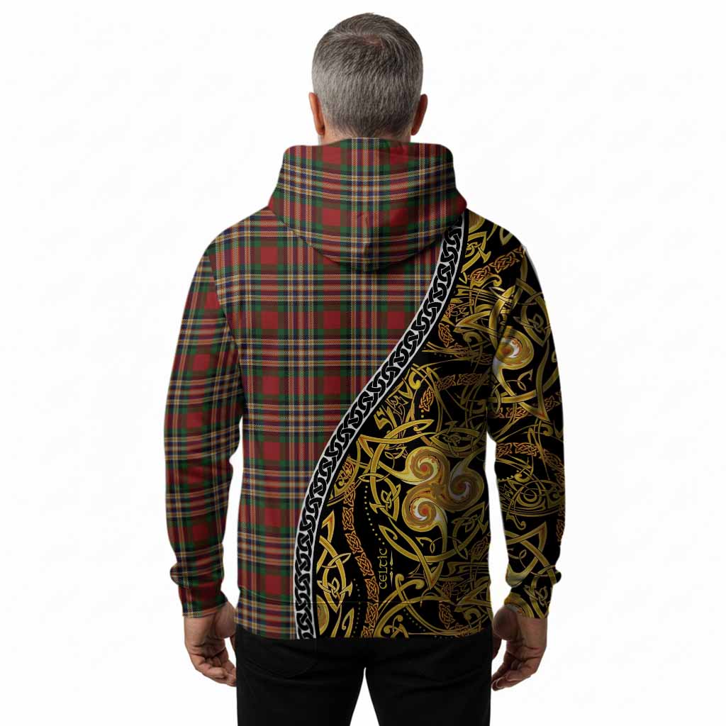 MacGill (MakGill) Tartan Crest Hoodie Celtic Knot and Triple Trickle Spiral Symbols