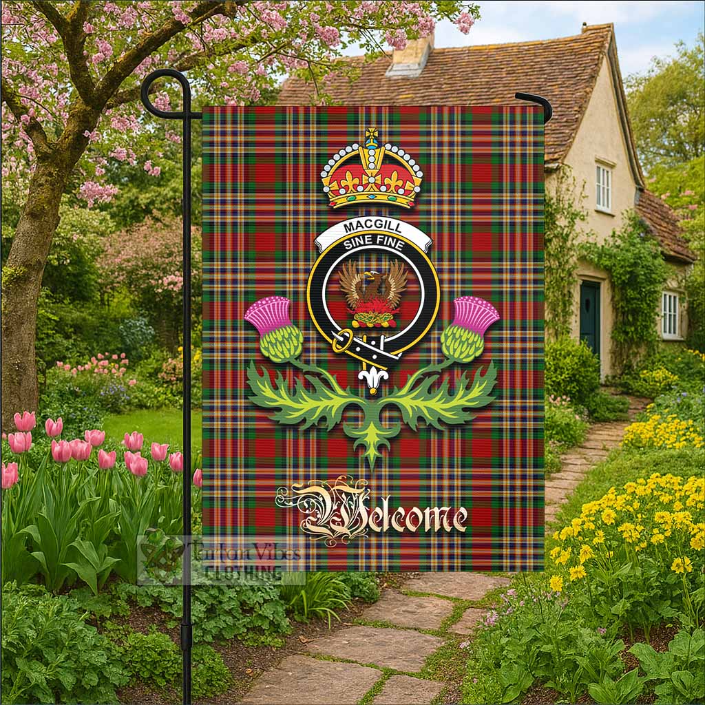 MacGill (MakGill) Tartan Family Crest Garden Flag Royal Thistle Welcome Style - Tartan Vibes Clothing