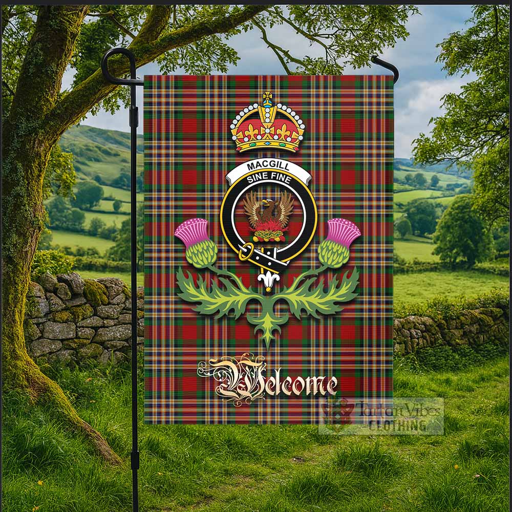 MacGill (MakGill) Tartan Family Crest Garden Flag Royal Thistle Welcome Style - Tartan Vibes Clothing
