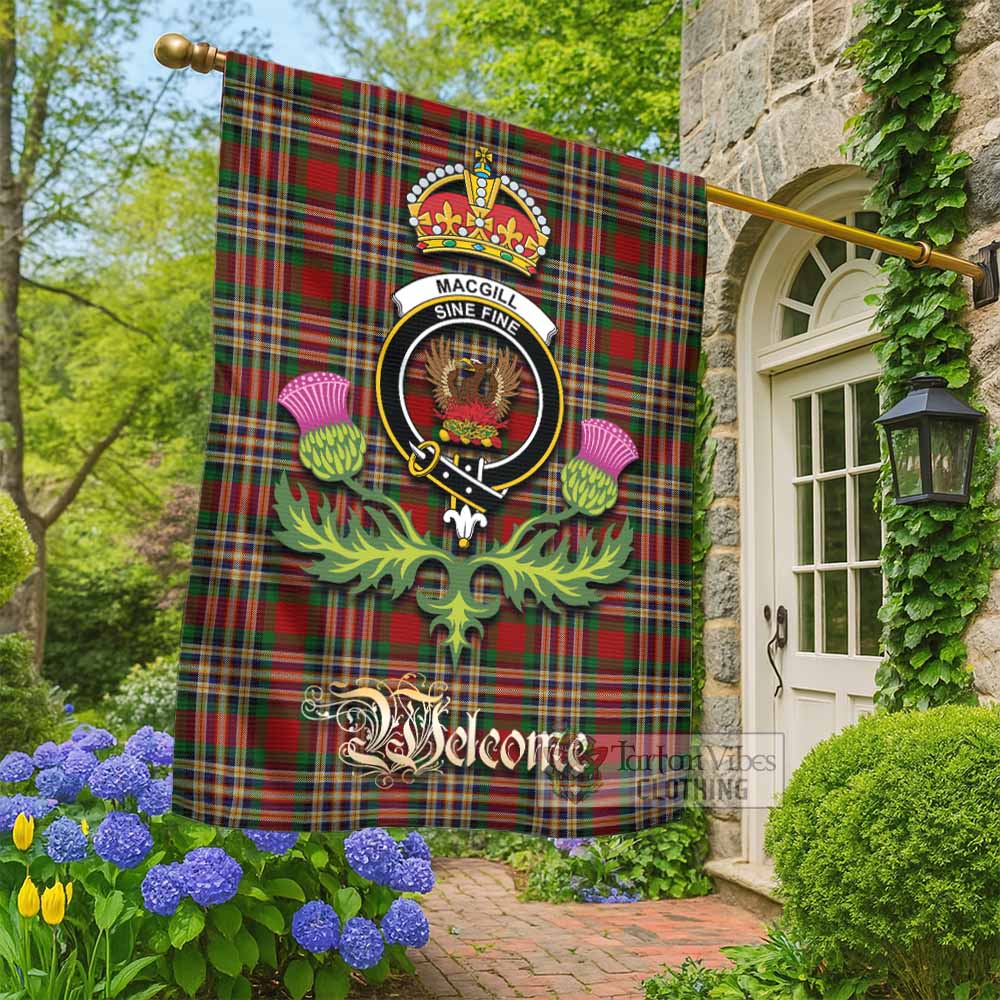 MacGill (MakGill) Tartan Family Crest Garden Flag Royal Thistle Welcome Style - Tartan Vibes Clothing