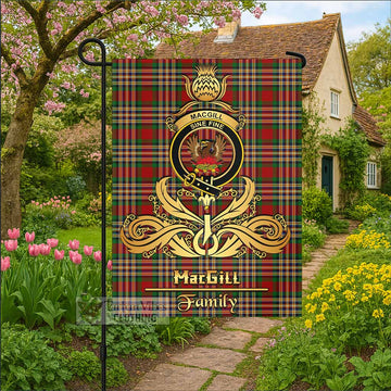 MacGill (MakGill) Tartan Garden Flag with Highland Thistle Cherish Family Crest Style - Tartan Vibes Clothing