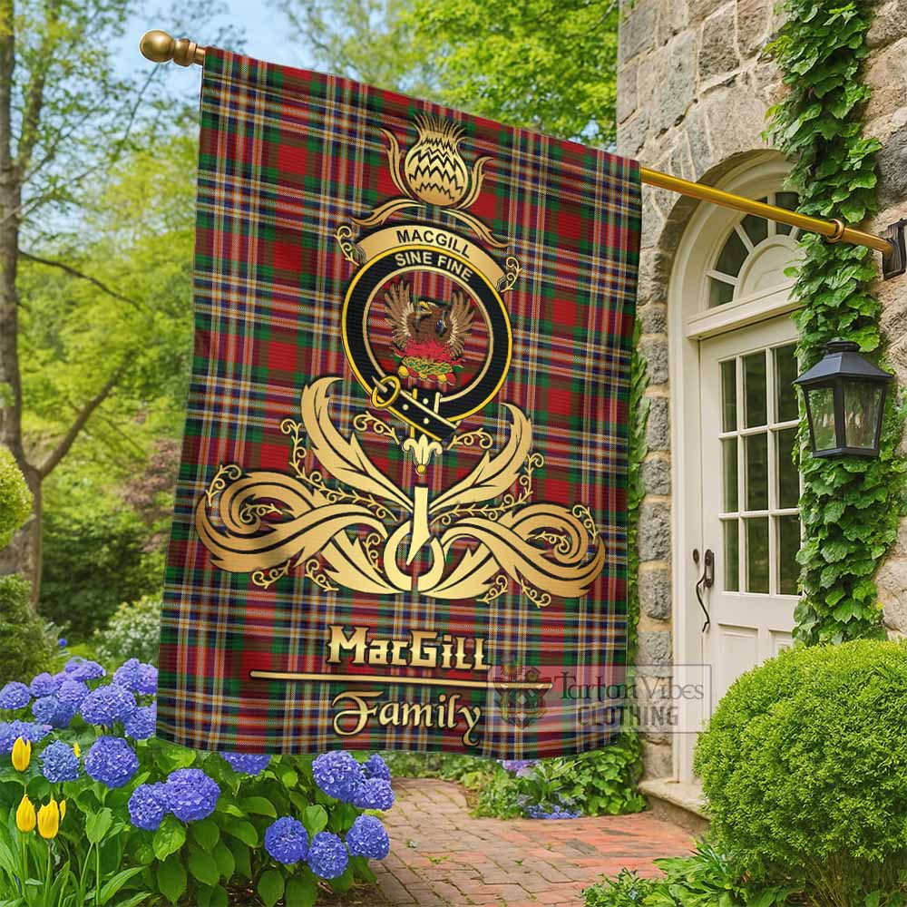 MacGill (MakGill) Tartan Garden Flag with Highland Thistle Cherish Family Crest Style - Tartan Vibes Clothing