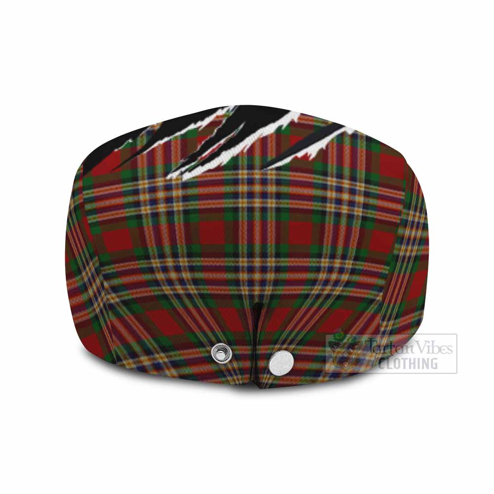 MacGill (MakGill) Tartan Loch Ness Monster Flat Cap, Jeff Cap Celtic Knot Nessie Art