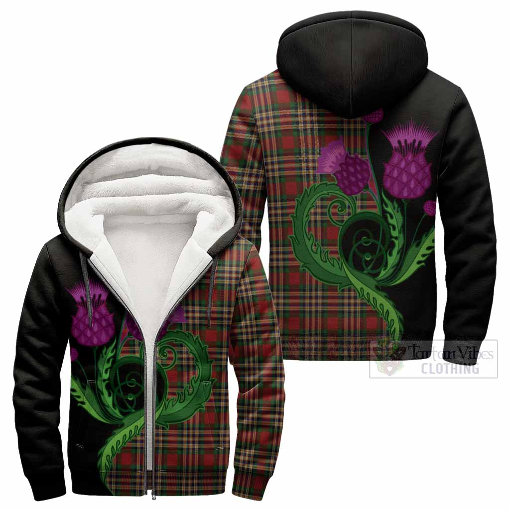 MacGill (MakGill) Tartan Sherpa Hoodie Traditional Scottish Thistle