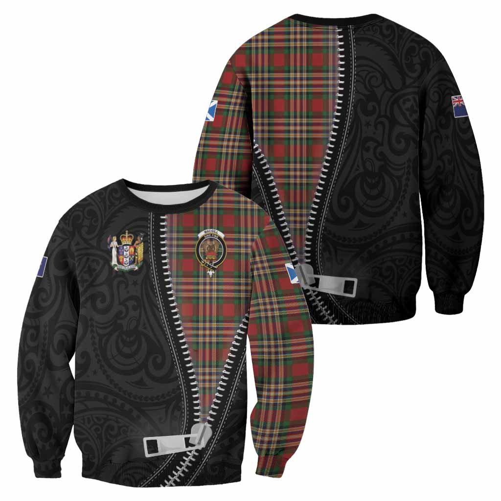 MacGill (MakGill) Tartan Sweatshirt New Zealand Pattern Unique Zipper Stylized