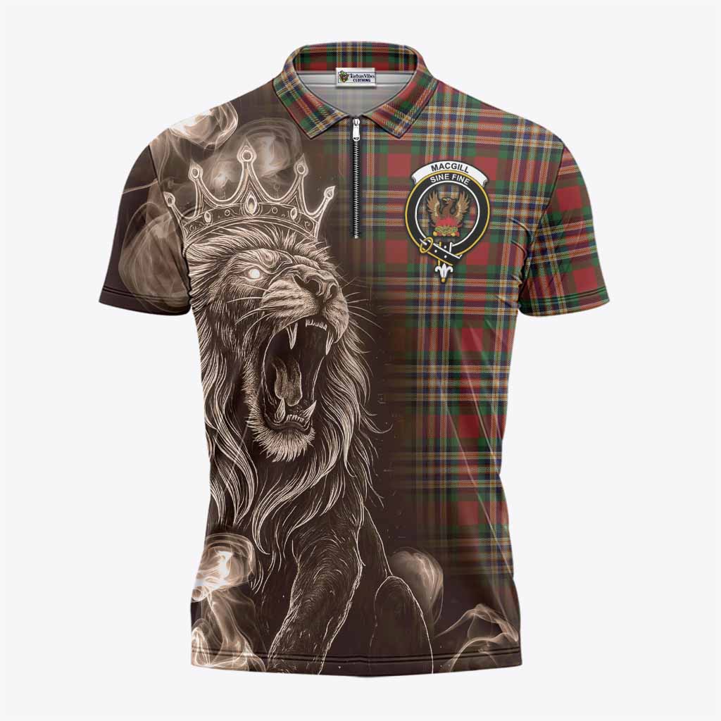 MacGill (MakGill) Tartan Zipper Polo Shirt Roaring Lion Heritage