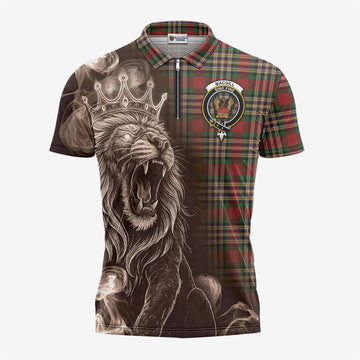 MacGill (MakGill) Tartan Zipper Polo Shirt Roaring Lion Heritage