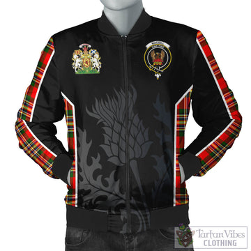 MacGill Modern Tartan Bomber Jacket with Family Crest and Scottish Thistle Vibes Sport Style