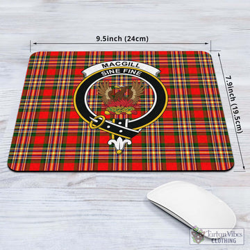 MacGill Modern Tartan Mouse Pad with Family Crest