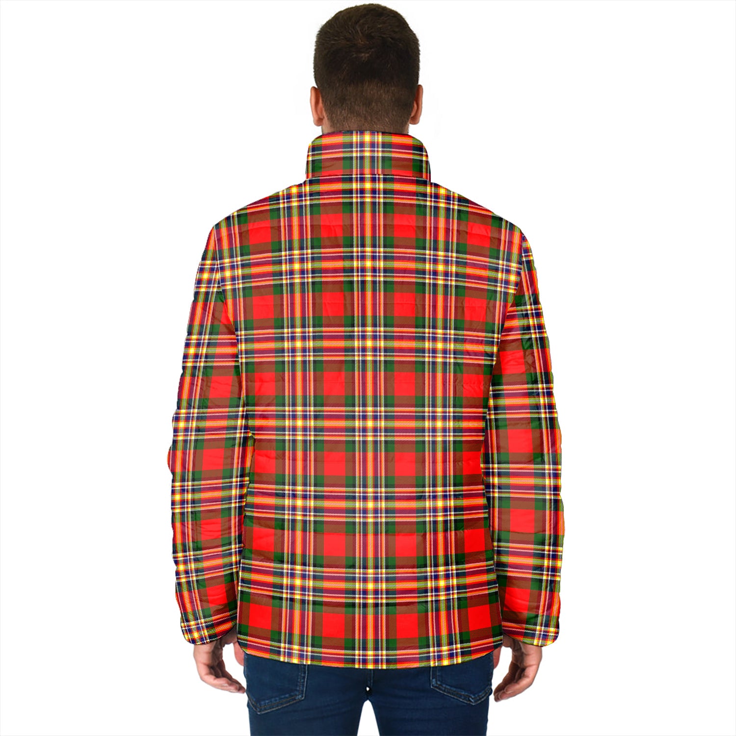 MacGill Modern Tartan Padded Jacket with Family Crest - Tartanvibesclothing