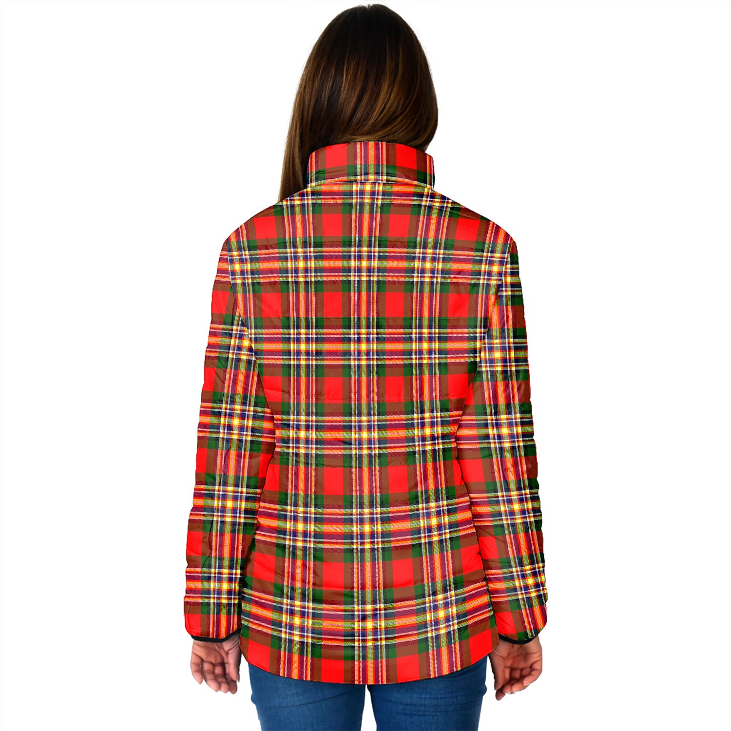 MacGill Modern Tartan Padded Jacket with Family Crest - Tartanvibesclothing