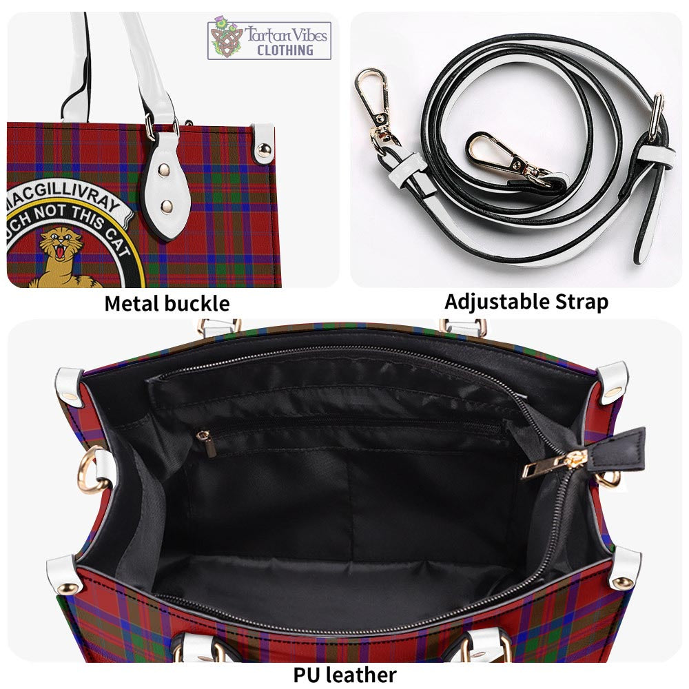 Tartan Vibes Clothing MacGillivray Tartan Luxury Leather Handbags with Family Crest