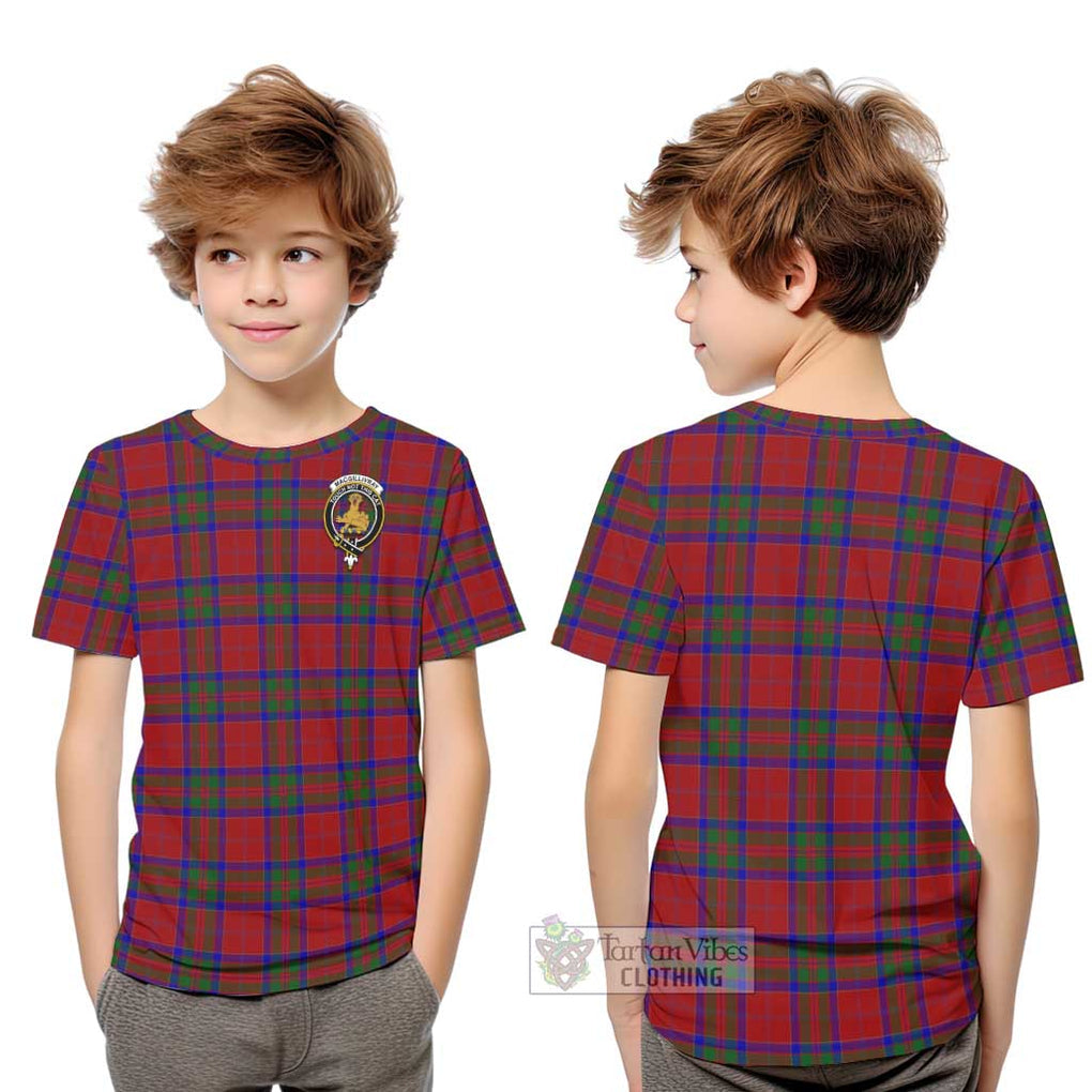 MacGillivray (McGillivray) Tartan Kid T-Shirt with Family Crest Youth XL Size14 - Tartanvibesclothing Shop