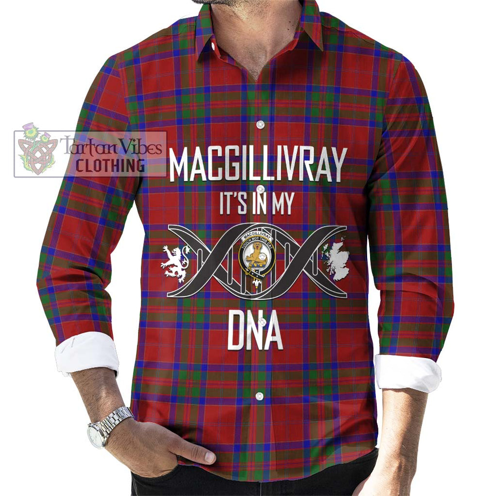 MacGillivray (McGillivray) Tartan Long Sleeve Button Shirt with Family Crest DNA In Me Style Men's Shirt S - Tartanvibesclothing Shop