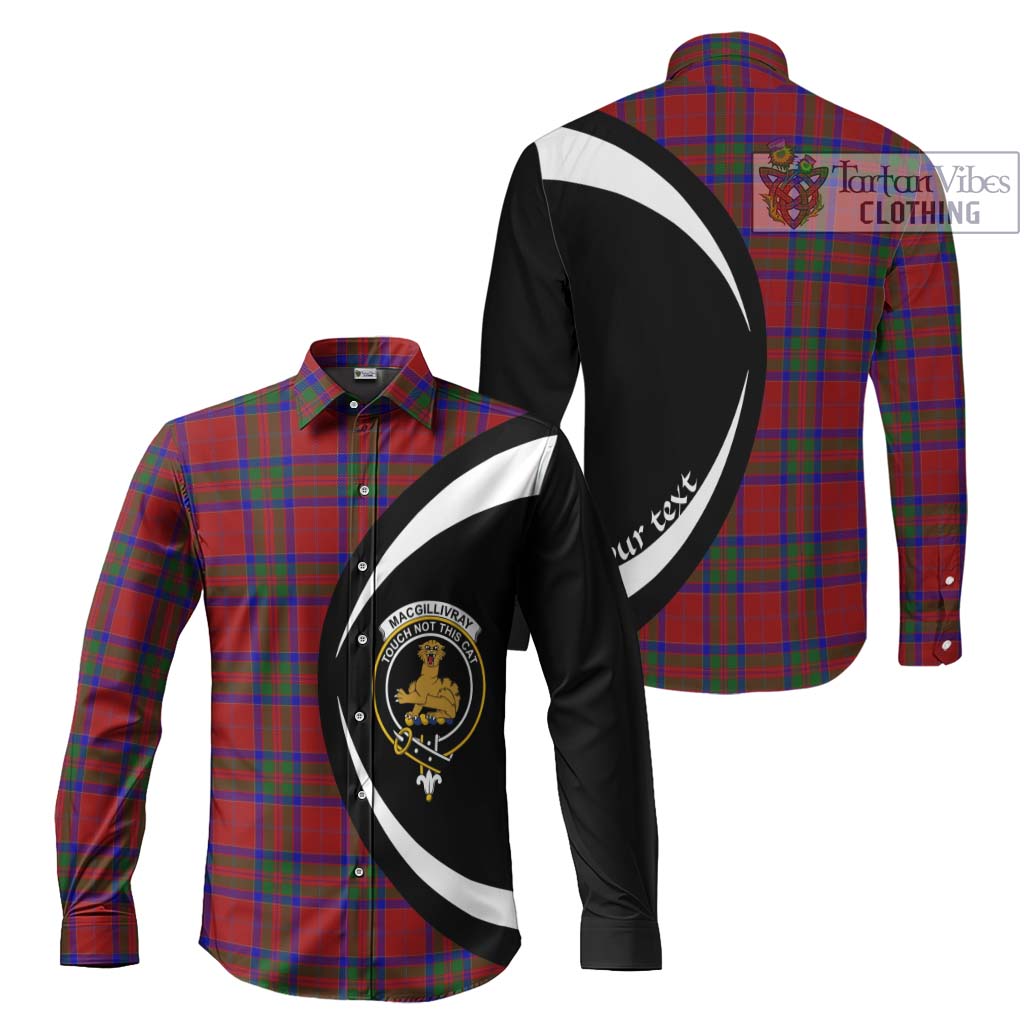 MacGillivray (McGillivray) Tartan Long Sleeve Button Up with Family Crest Circle Style Men's Shirt S - Tartan Vibes Clothing