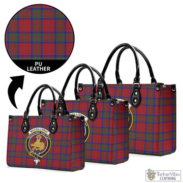MacGillivray (McGillivray) Tartan Luxury Leather Handbags with Family Crest