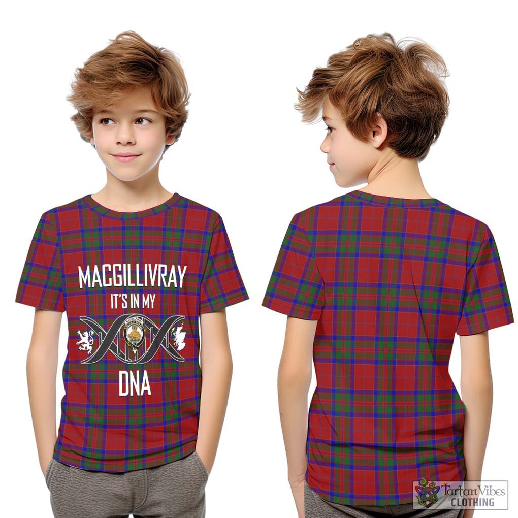 MacGillivray (McGillivray) Tartan Kid T-Shirt with Family Crest DNA In Me Style Youth XL Size14 - Tartanvibesclothing Shop