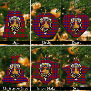 MacGillivray (McGillivray) Tartan Christmas Ceramic Ornaments with Family Crest