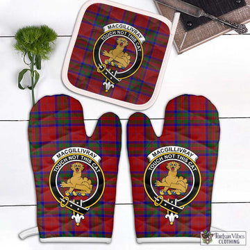 MacGillivray (McGillivray) Tartan Combo Oven Mitt & Pot-Holder with Family Crest Combo 1 Oven Mitt & 1 Pot-Holder White - Tartan Vibes Clothing
