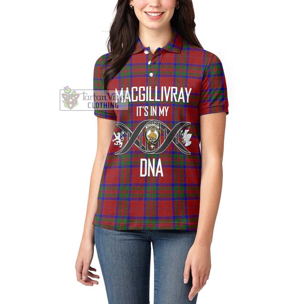 MacGillivray (McGillivray) Tartan Women's Polo Shirt with Family Crest DNA In Me Style Women - Tartanvibesclothing Shop