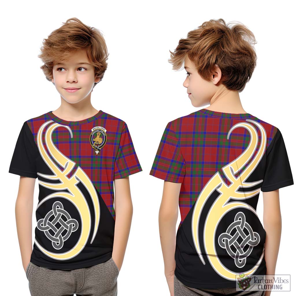 MacGillivray (McGillivray) Tartan Kid T-Shirt with Family Crest and Celtic Symbol Style Youth XL Size14 - Tartan Vibes Clothing