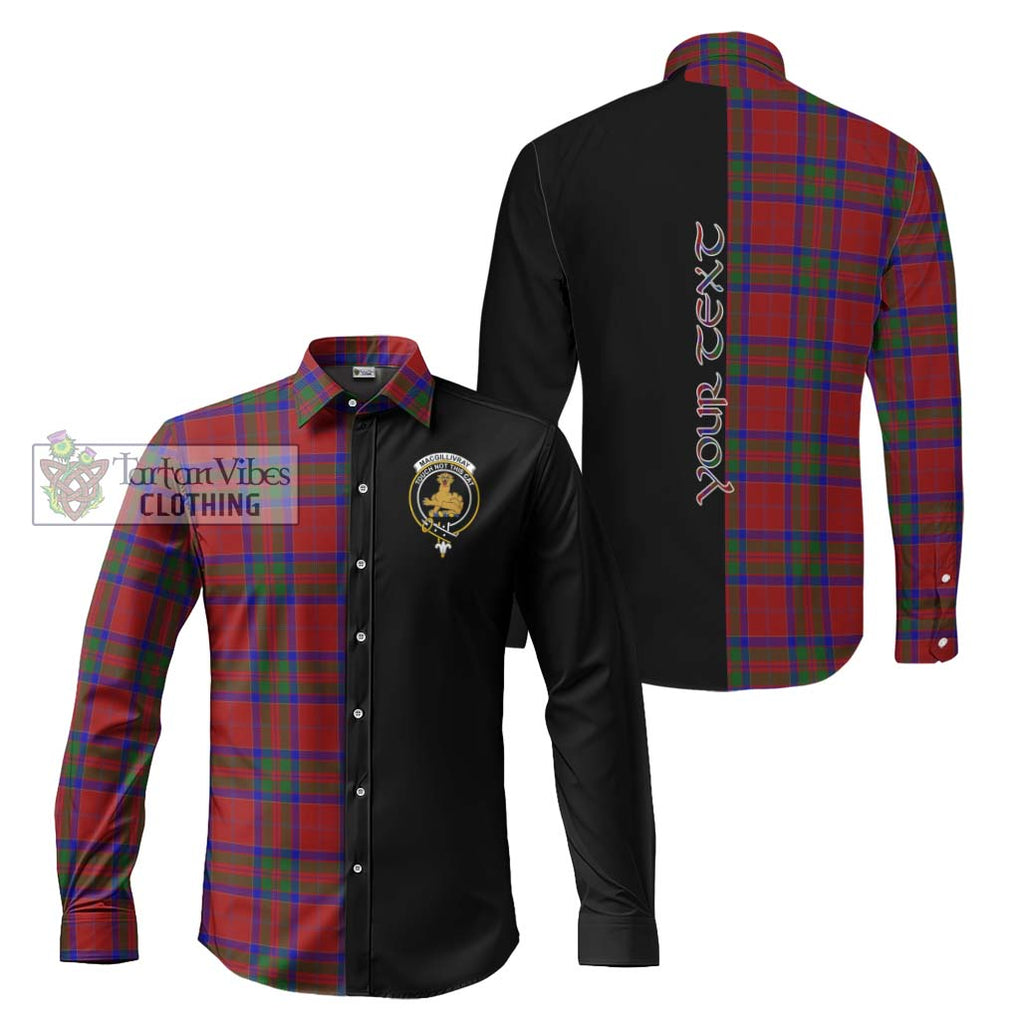 MacGillivray (McGillivray) Tartan Long Sleeve Button Shirt with Family Crest and Half Of Me Style Men's Shirt S - Tartanvibesclothing Shop