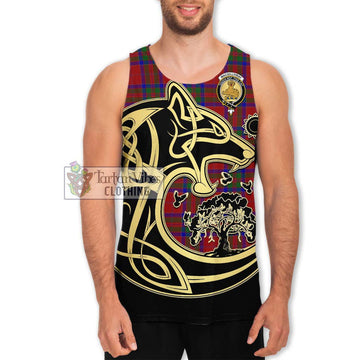 MacGillivray (McGillivray) Tartan Men's Tank Top with Family Crest Celtic Wolf Style