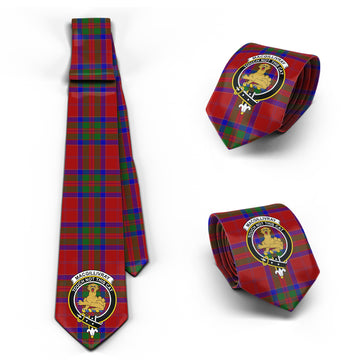 MacGillivray Tartan Classic Necktie with Family Crest