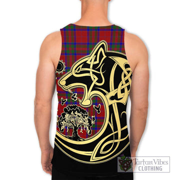 MacGillivray (McGillivray) Tartan Men's Tank Top with Family Crest Celtic Wolf Style
