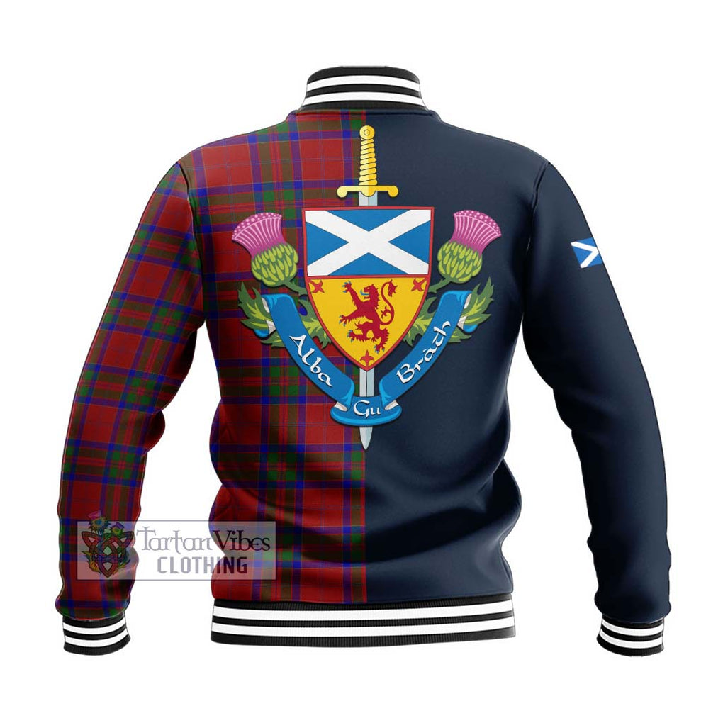 Tartan Vibes Clothing MacGillivray Tartan Baseball Jacket with Scottish Lion Royal Arm Half Style