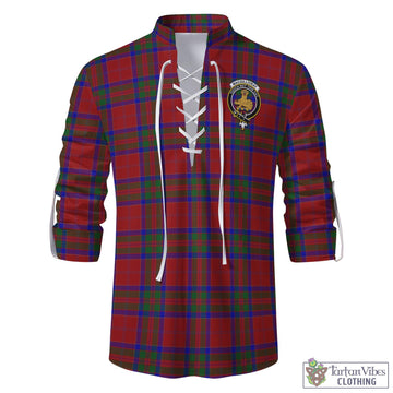MacGillivray Tartan Men's Scottish Traditional Jacobite Ghillie Kilt Shirt with Family Crest