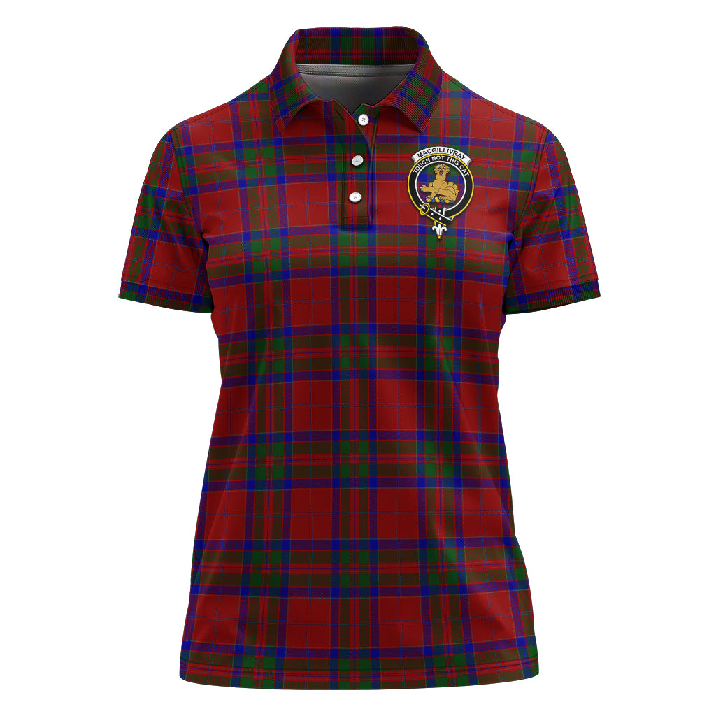 MacGillivray (McGillivray) Tartan Polo Shirt with Family Crest For Women - Tartan Vibes Clothing