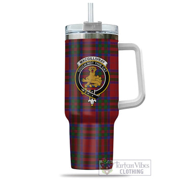 Tartan Vibes Clothing MacGillivray Tartan and Family Crest Tumbler with Handle