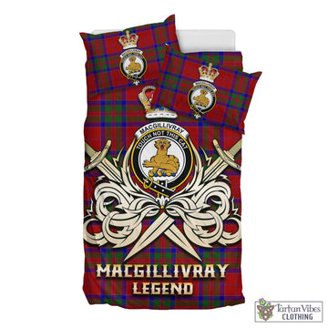 MacGillivray (McGillivray) Tartan Bedding Set with Clan Crest and the Golden Sword of Courageous Legacy