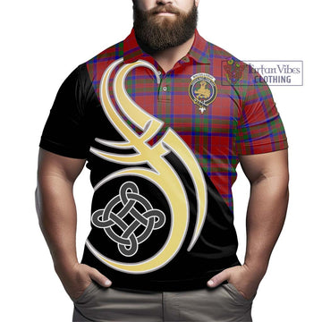 MacGillivray (McGillivray) Tartan Polo Shirt with Family Crest and Celtic Symbol Style