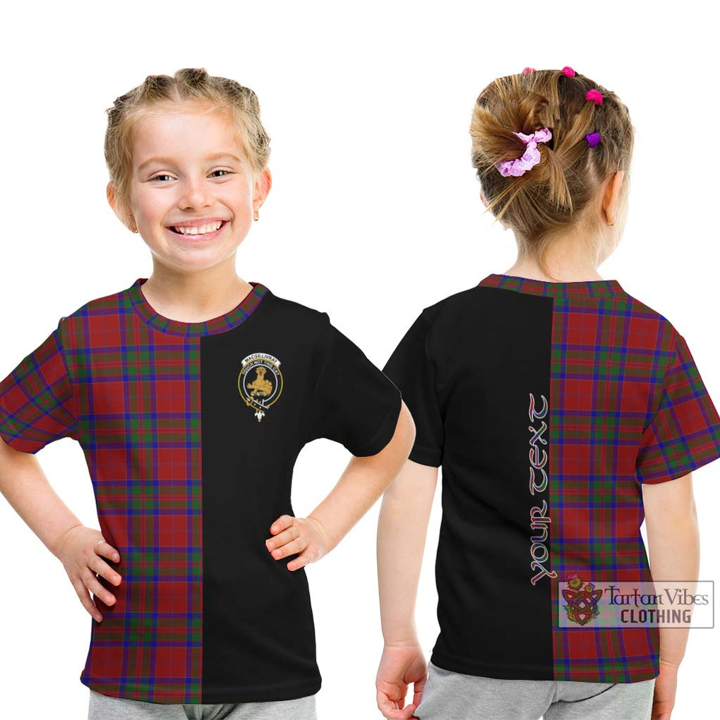 MacGillivray (McGillivray) Tartan Kid T-Shirt with Family Crest and Half Of Me Style - Tartanvibesclothing Shop
