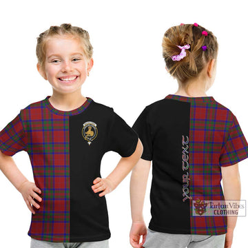 MacGillivray (McGillivray) Tartan Kid T-Shirt with Family Crest and Half Of Me Style - Tartanvibesclothing Shop