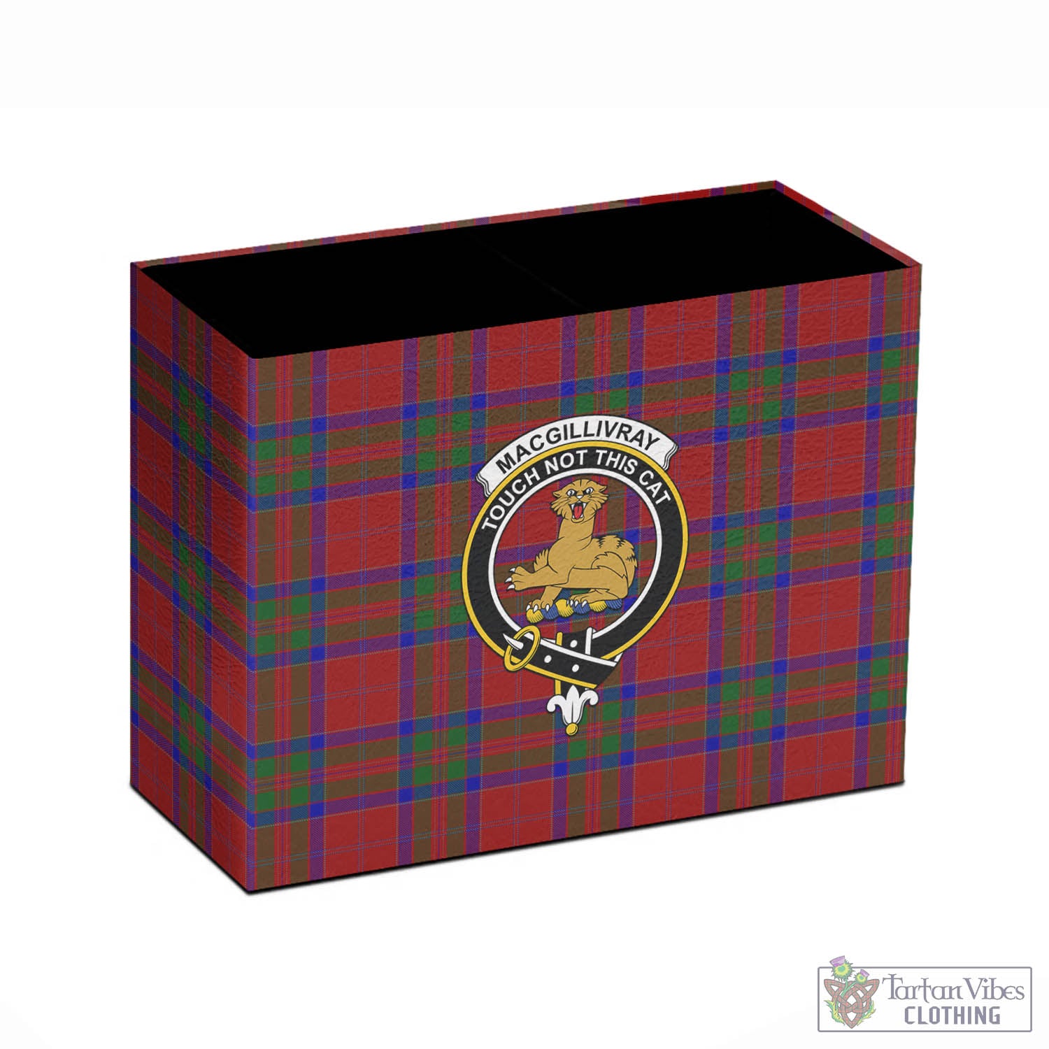 Tartan Vibes Clothing MacGillivray Tartan Pen Holder with Family Crest