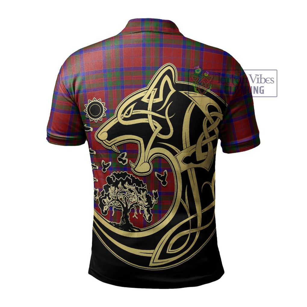 MacGillivray (McGillivray) Tartan Polo Shirt with Family Crest Celtic Wolf Style - Tartanvibesclothing Shop