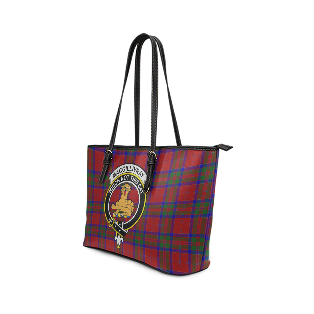 MacGillivray (McGillivray) Tartan Leather Tote Bag with Family Crest - Tartan Vibes Clothing