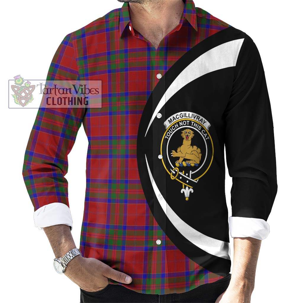 MacGillivray (McGillivray) Tartan Long Sleeve Button Up with Family Crest Circle Style - Tartan Vibes Clothing