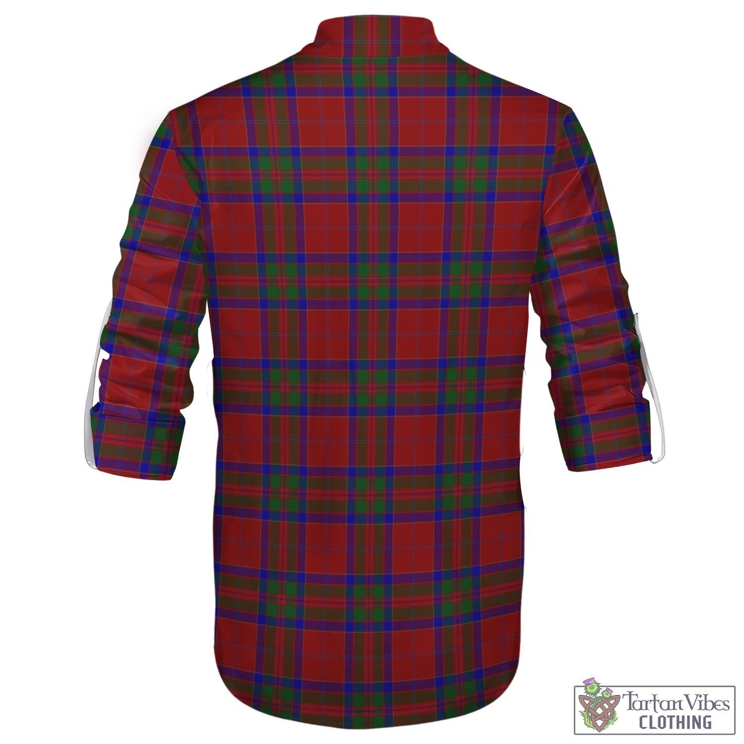 Tartan Vibes Clothing MacGillivray Tartan Men's Scottish Traditional Jacobite Ghillie Kilt Shirt