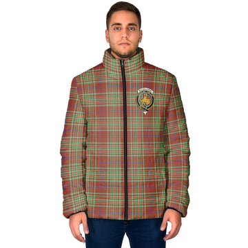 MacGillivray Hunting Ancient Tartan Padded Jacket with Family Crest