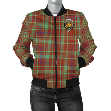 MacGillivray Hunting Ancient Tartan Bomber Jacket with Family Crest