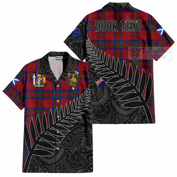 MacGillivray (McGillivray) Crest Tartan Hawaiian Shirt with New Zealand Silver Fern Half Style