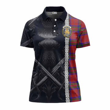 Tartan Vibes Clothing MacGillivray (McGillivray) Tartan Women's Polo Shirt with Family Crest Cross Sword Thistle Celtic Vibes