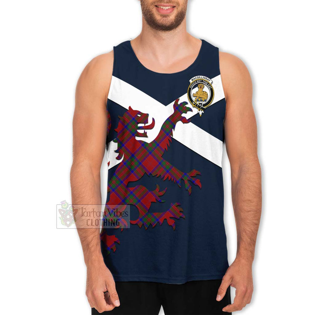 Tartan Vibes Clothing MacGillivray (McGillivray) Tartan Lion Rampant Men's Tank Top – Proudly Display Your Heritage with Alba Gu Brath and Clan Name